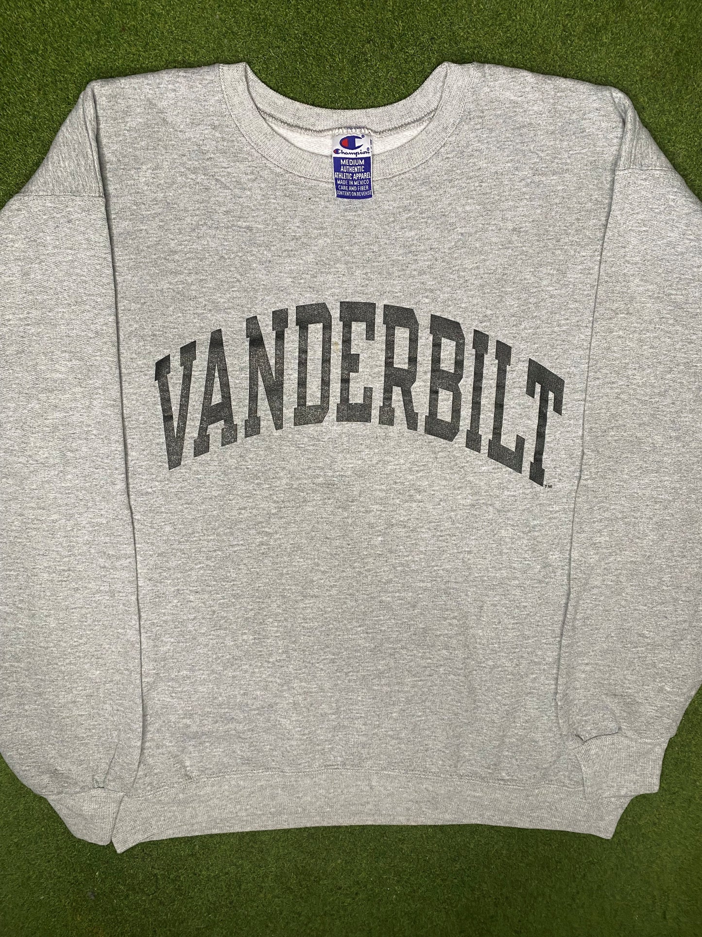 90s Vanderbilt Commodores - Reverse Weave - Vintage College Sweatshirt (Medium)