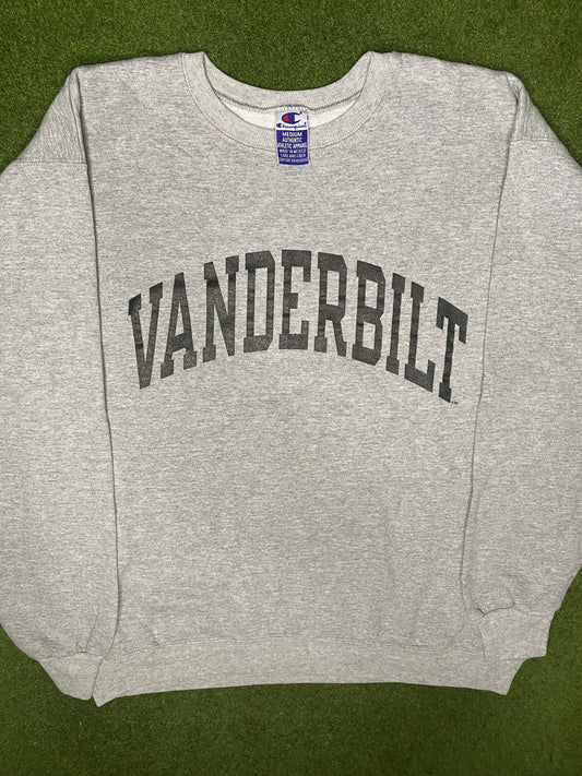 90s Vanderbilt Commodores - Reverse Weave - Vintage College Sweatshirt (Medium)