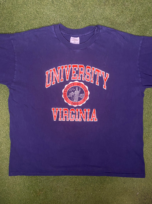 90s Virginia Cavaliers - Vintage University T Shirt (2XL)