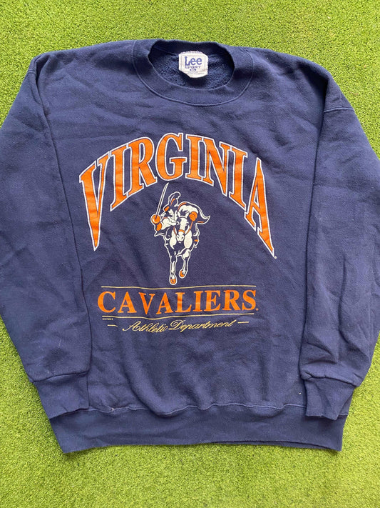 90s Virginia Cavaliers - Vintage College Crewneck Sweatshirt (XL) Gametime Vintage