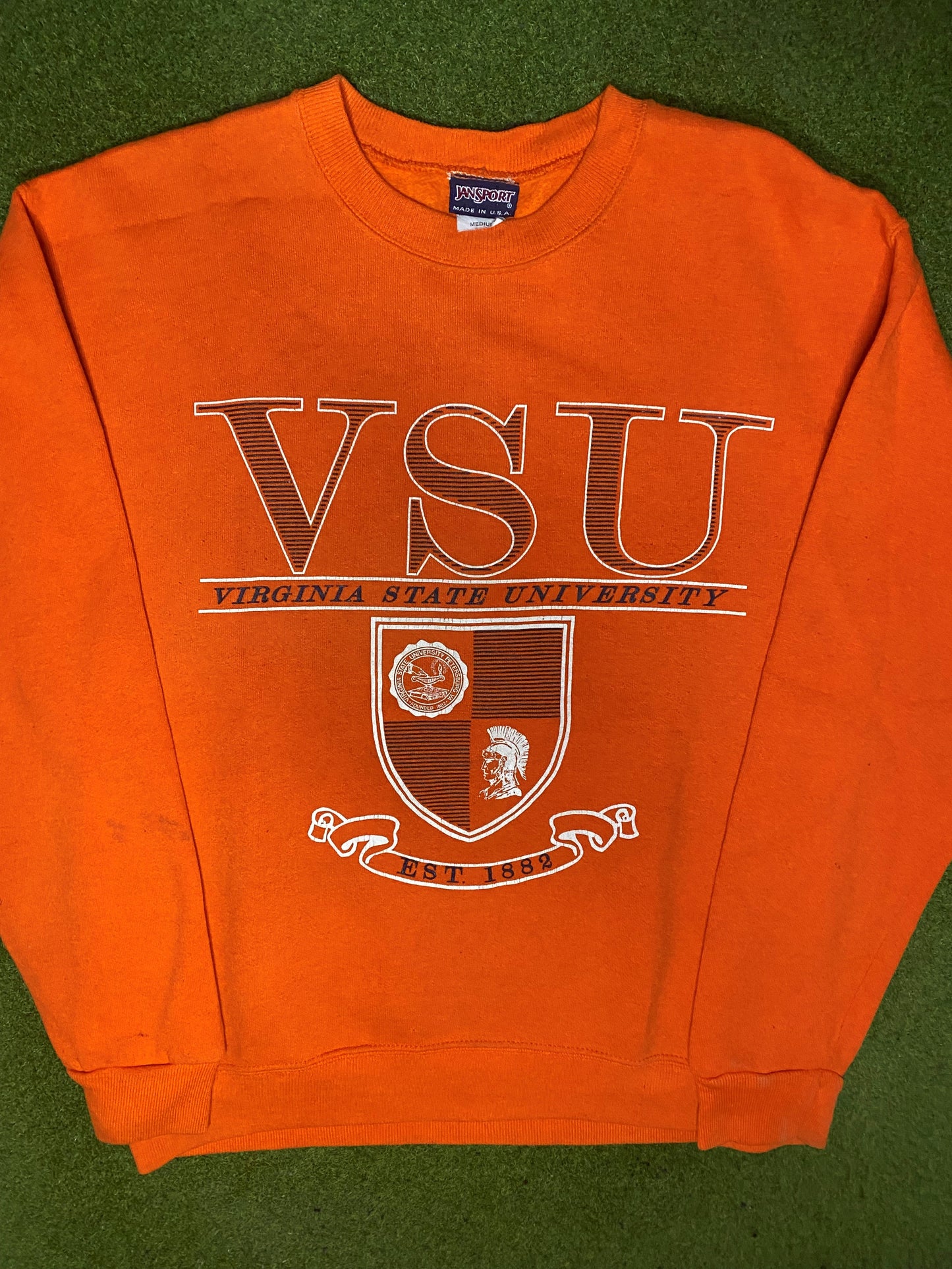 90s Virginia State Trojans - Vintage HBCU Sweatshirt (Medium) - Gametime Vintage