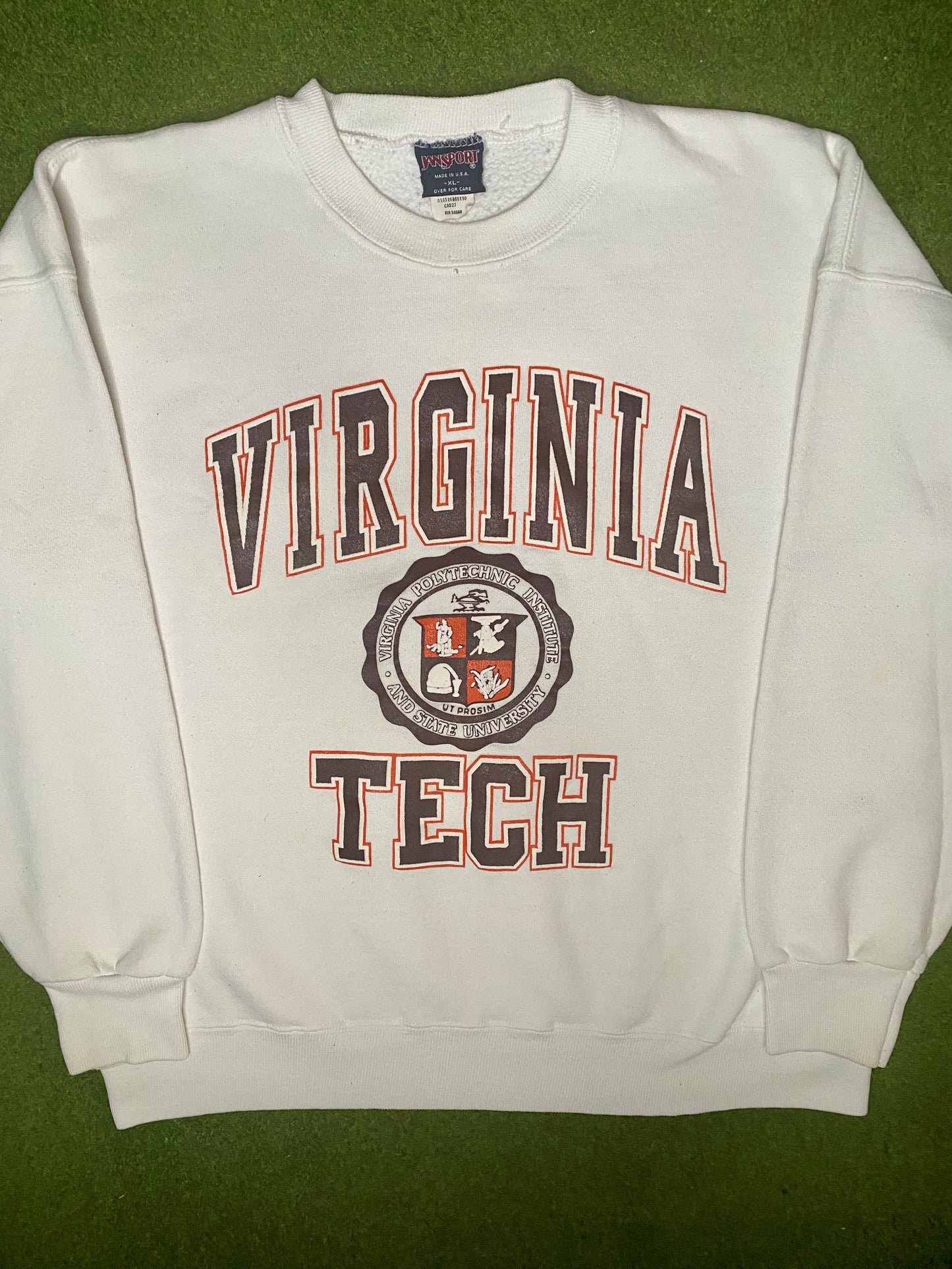 90s Virginia Tech Hokies - Vintage University Sweatshirt (XL)
