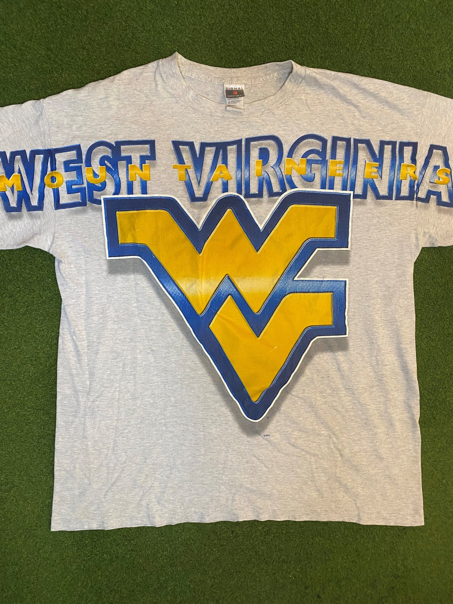 90s West Virginia Mountaineers - Vintage College Long Sleeve (Large) 