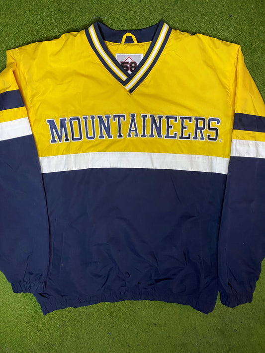 90s West Virgnia Mountaineers - Vintage College Pullover (Large) Gametime Vintage