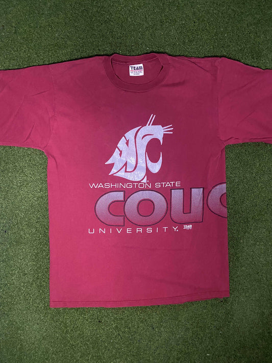 90s Washington State Cougars - Vintage University Tee Shirt (XL)