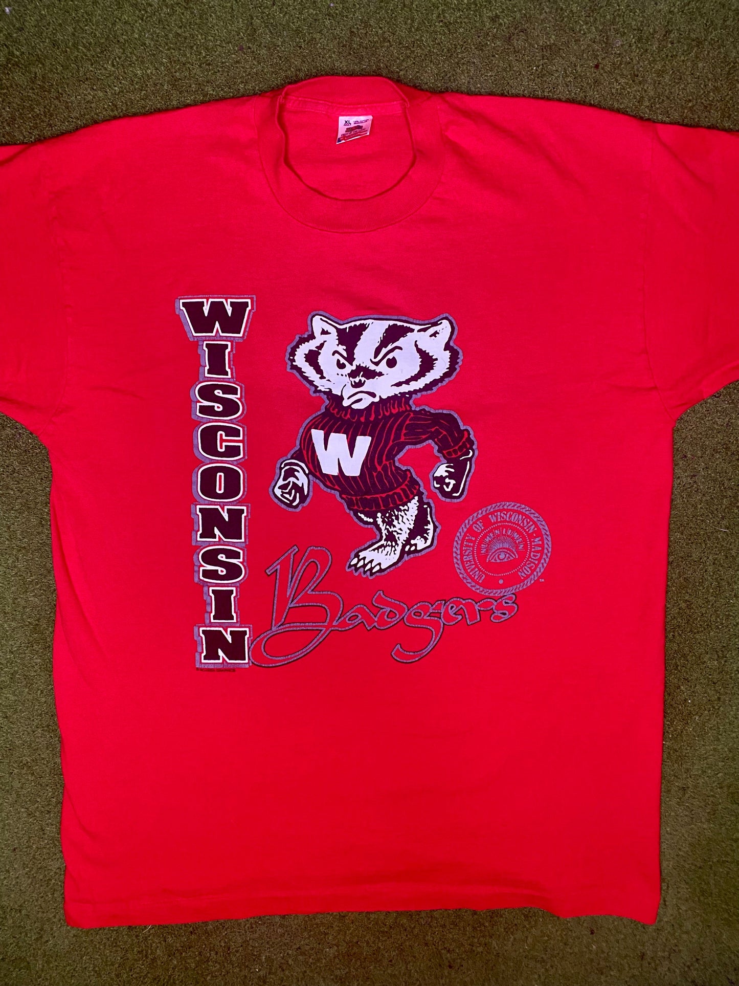 90s Wisconsin Badgers - Vintage College T Shirt (XL)