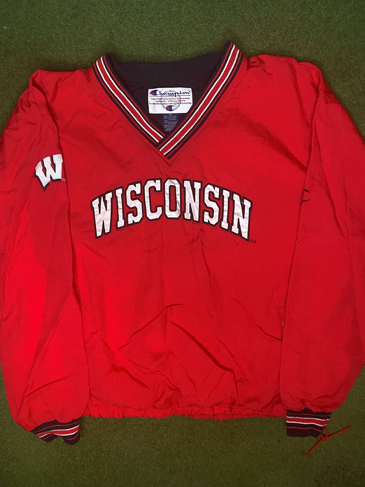90s Wisconsin Badgers - Vintage College Pullover (2XL)