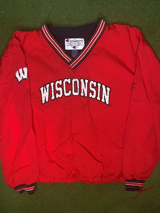90s Wisconsin Badgers - Vintage College Pullover (2XL)