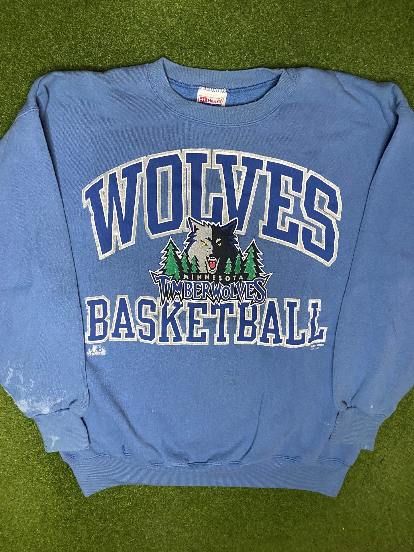 90s Minnesota Timberwolves - Vintage NBA Sweatshirt (Large)