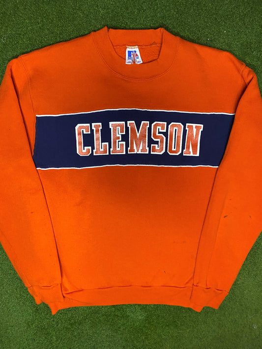 90s Clemson Tigers - Vintage College Sweatshirt (Medium) 