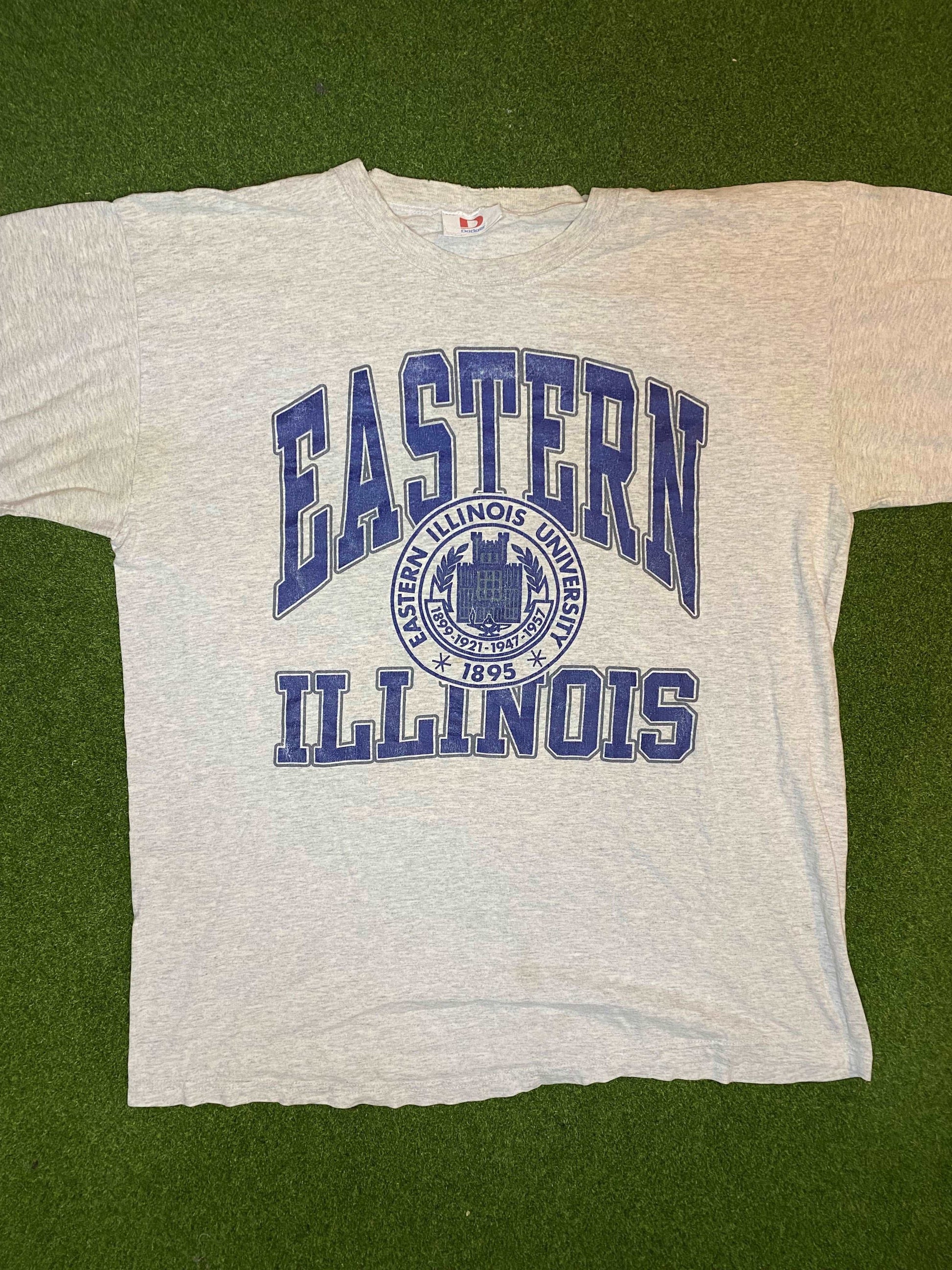 90s Eastern Illinois - Vintage College Tee Shirt (XL)