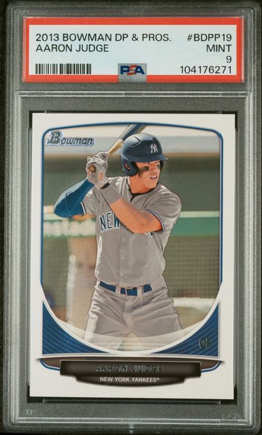 Graded 2013 Topps Bowman Draft Picks & Prospects Aaron Judge #MVP Rookie RC Baseball Card PSA 9 Mint