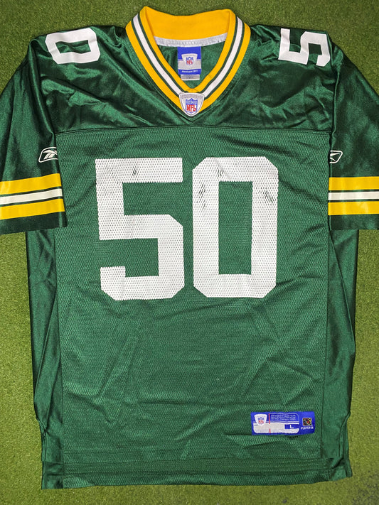 00s Green Bay Packers - AJ Hawk #50 - Vintage NFL Jersey (Large) - Gametime Vintage