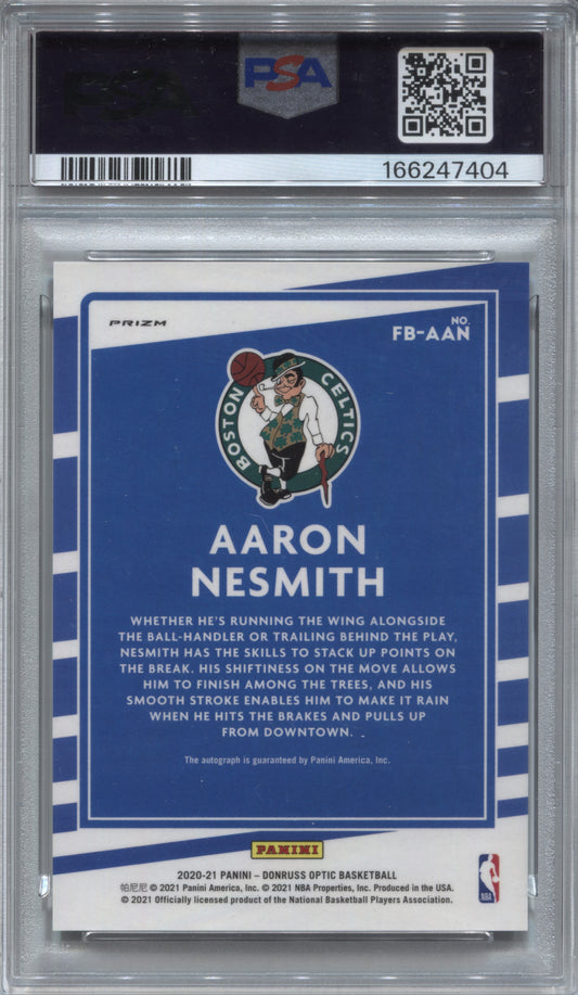 2020-21 Donruss Optic Aaron Nesmith Fast Break Signatures Rookie Auto PSA 10