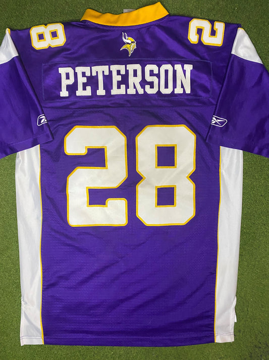 2007-2012 Minnesota Vikings - Adrian Peterson #28 - On Field Stitched - Vintage NFL Jersey (Large) - Gametime Vintage