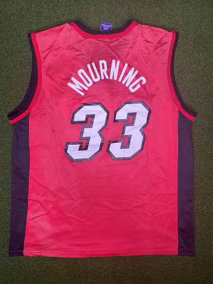 1995-2002 Miami Heat - Alonzo Mourning #33 - Vintage NBA Jersey (44)