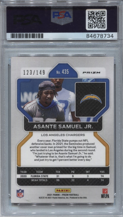 2021 Prizm Asante Samuel Jr. Red Wave /149 Signed Rookie PSA/DNA Auto 10
