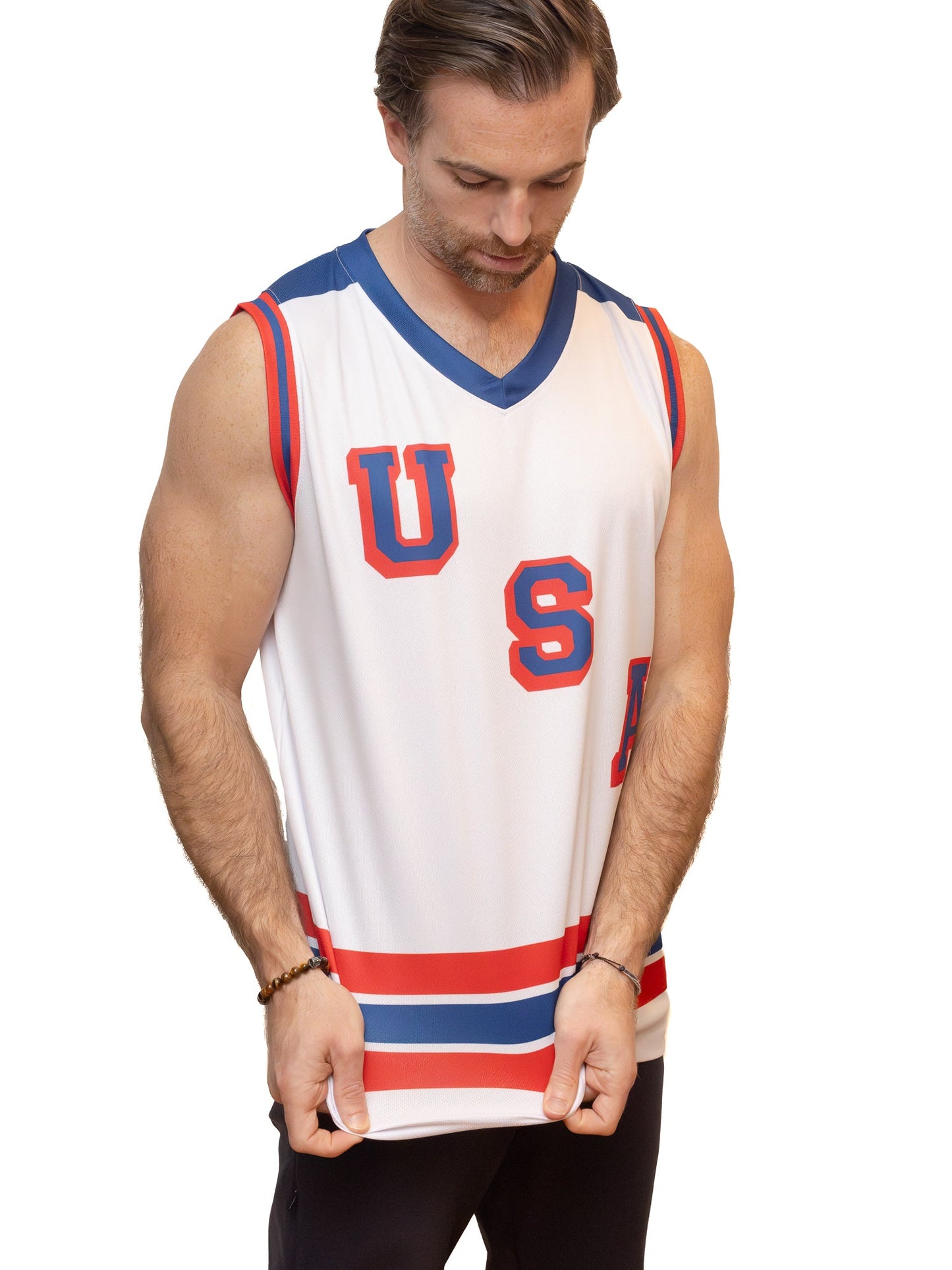 Team USA Letter Hockey Tank