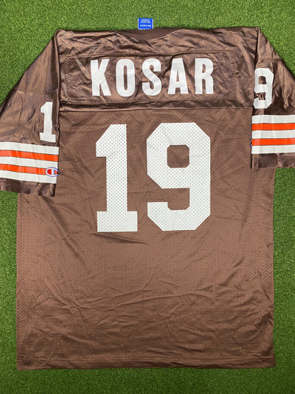 1985-1992 Cleveland Browns - Bernie Kosar #19 - Vintage NFL Jersey (48)