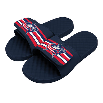 Columbus Blue Jackets Stripes Slides