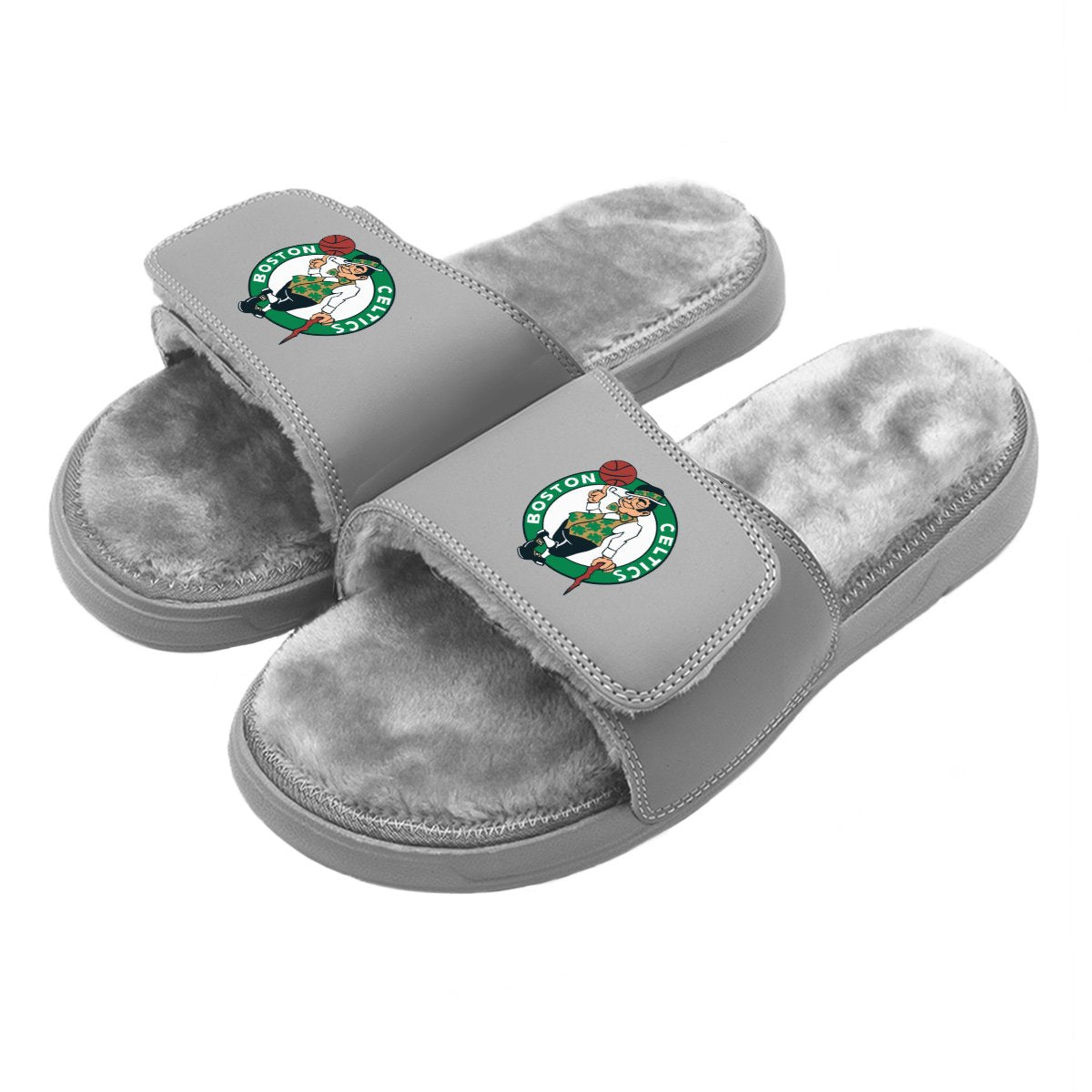 Boston Celtics Primary Fur Slides