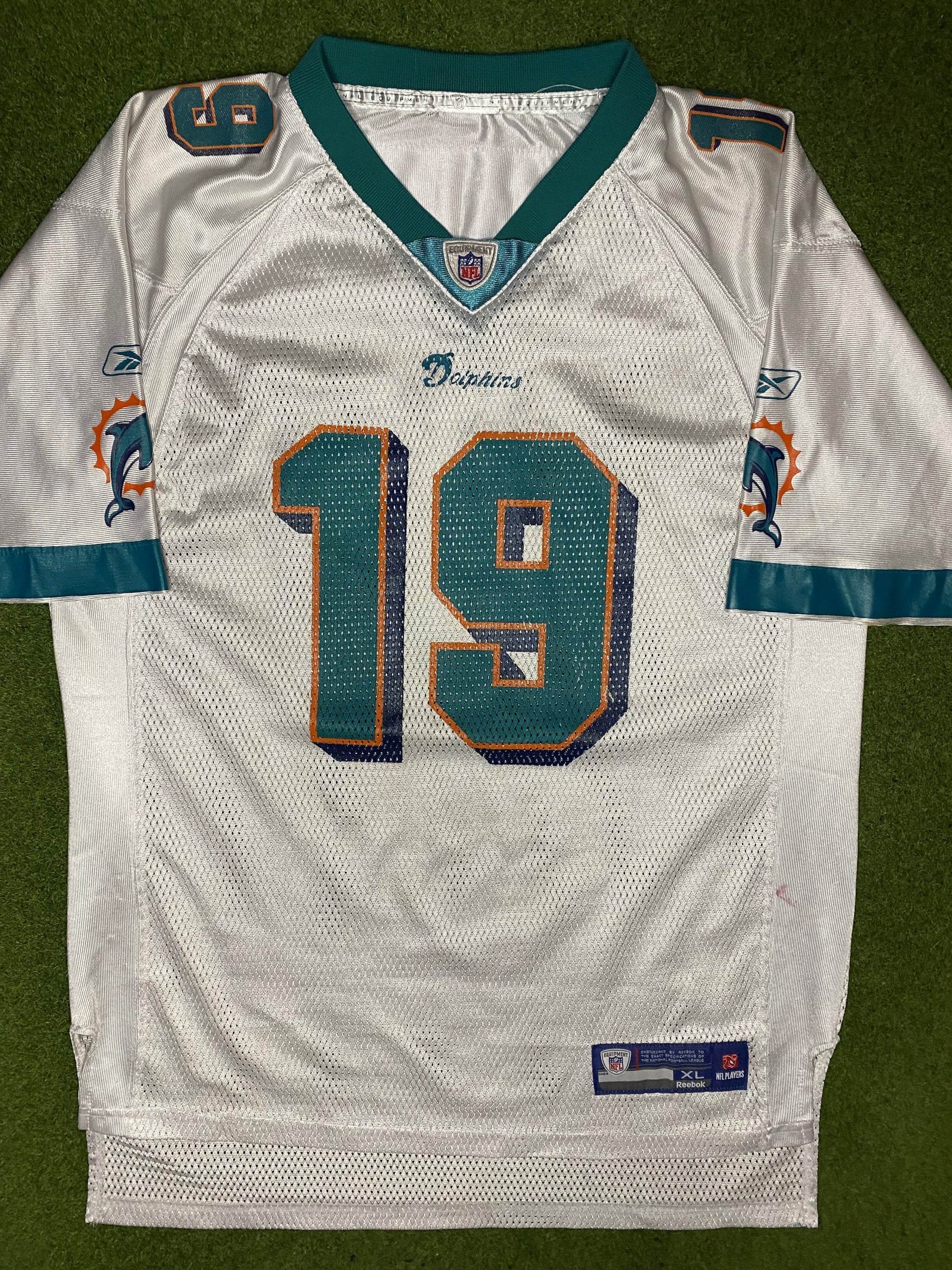 2010 Miami Dolphins - Brandon Marshall #19 - Vintage NFL Jersey (Youth XL) - Gametime Vintage
