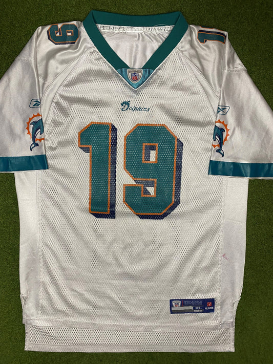 2010 Miami Dolphins - Brandon Marshall #19 - Vintage NFL Jersey (Youth XL) - Gametime Vintage