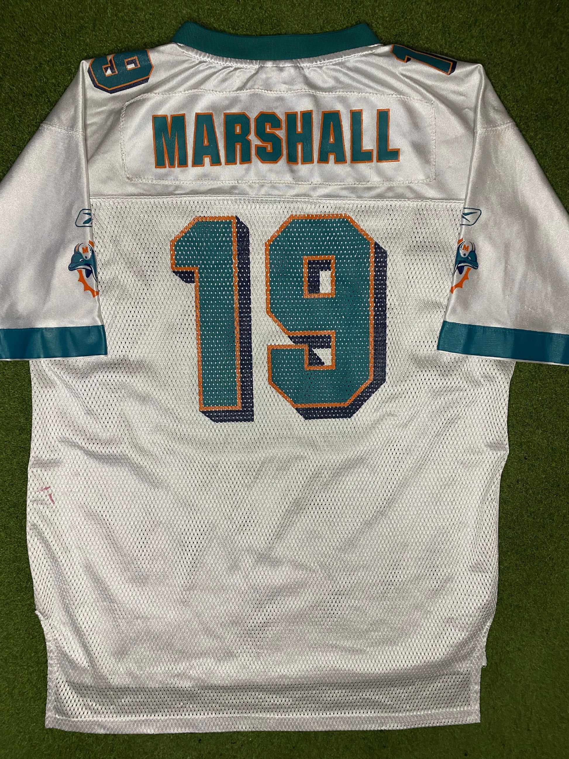 2010 Miami Dolphins - Brandon Marshall #19 - Vintage NFL Jersey (Youth XL) - Gametime Vintage