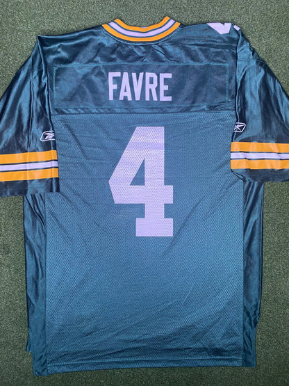 2002-2007 Green Bay Packers - Brett Favre #4 - Vintage NFL Jersey (Large)