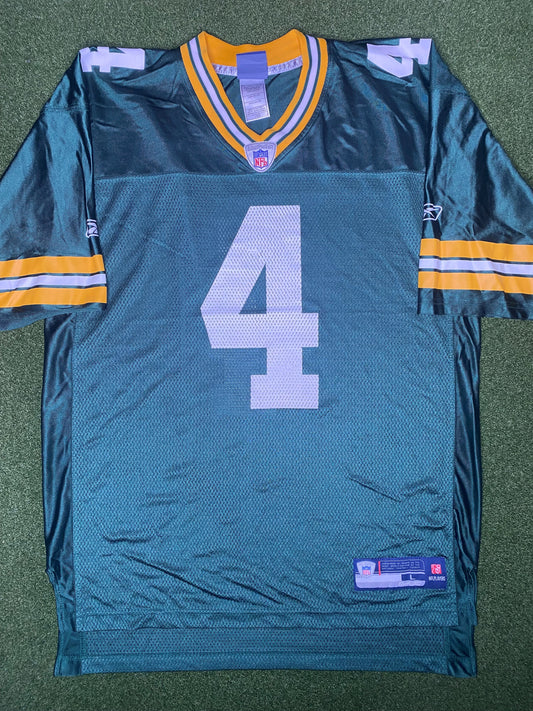 2002-2007 Green Bay Packers - Brett Favre #4 - Vintage NFL Jersey (Large)
