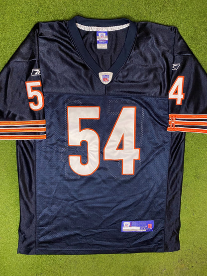 00s Chicago Bears - Brian Urlacher #54 - Reebok Authentic Stitched - Vintage NFL Jersey (50) 