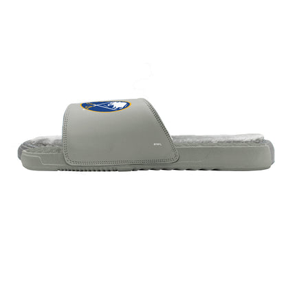 Buffalo Sabres Primary Grey Fur Slides