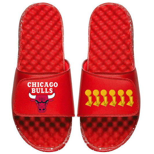 Chicago Bulls Trophies Red Slides