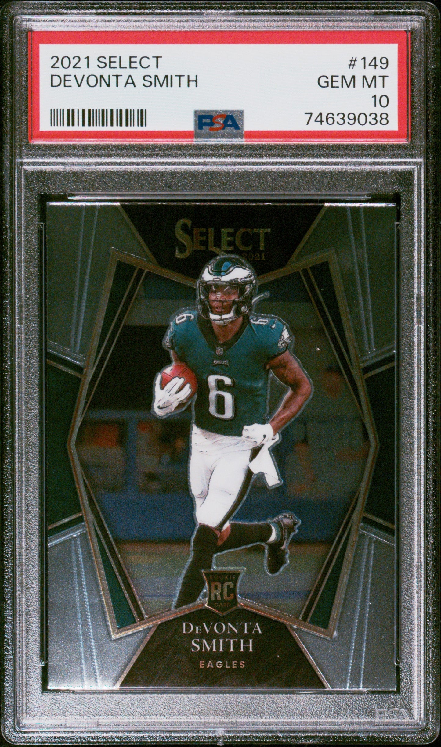 Graded 2021 Panini Select Devonta Smith #149 Rookie RC Football Card PSA 10 Gem Mint