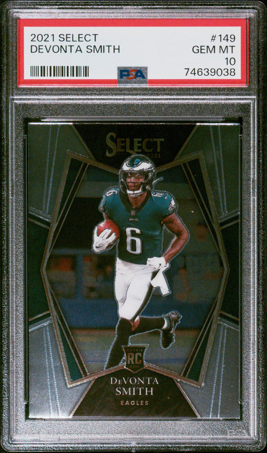 Graded 2021 Panini Select Devonta Smith #149 Rookie RC Football Card PSA 10 Gem Mint