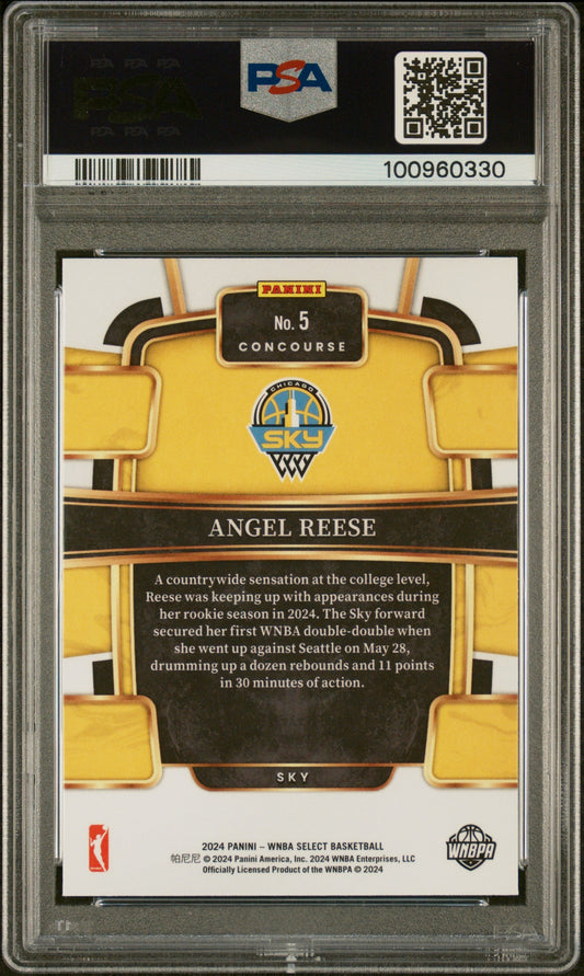 Graded 2024 Panini Select WNBA Angel Reese #5 Rookie RC Basketball Card PSA 10 Gem Mint