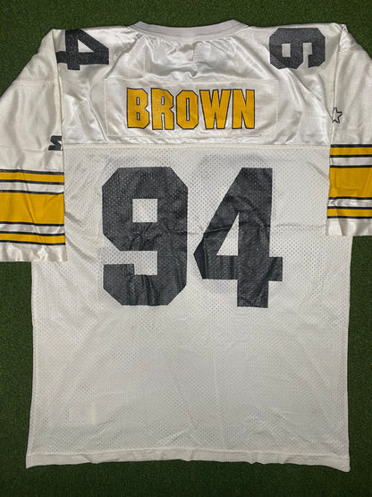 1993-1996 Pittsburgh Steelers - Chad Brown #94 - Vintage NFL Jersey (2XL)