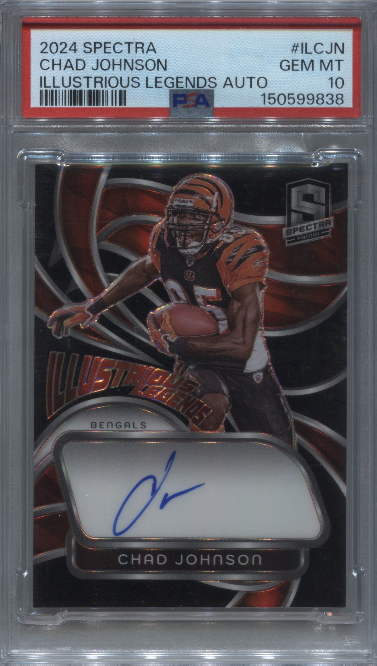 2024 Panini Spectra Chad Johnson Illustrious Legends Auto /99 PSA 10 Bengals