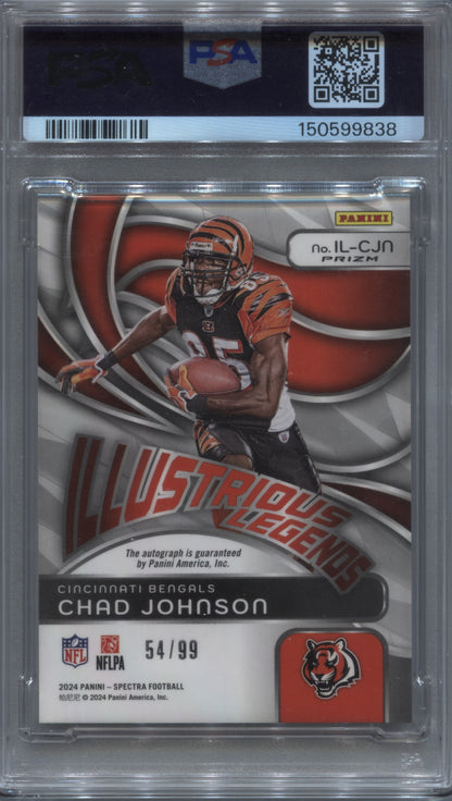2024 Panini Spectra Chad Johnson Illustrious Legends Auto /99 PSA 10 Bengals