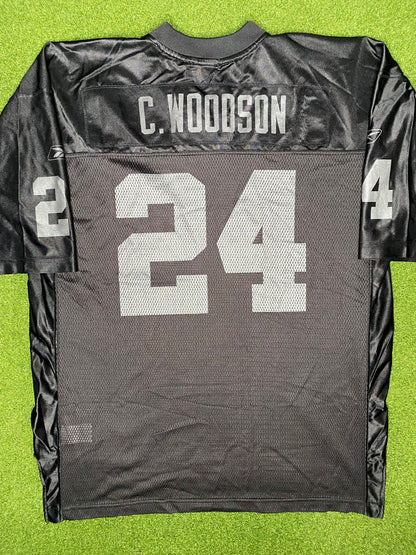 2002-2005 Oakland Raiders - Charles Woodson #24 - Vintage NFL Jersey (XL)