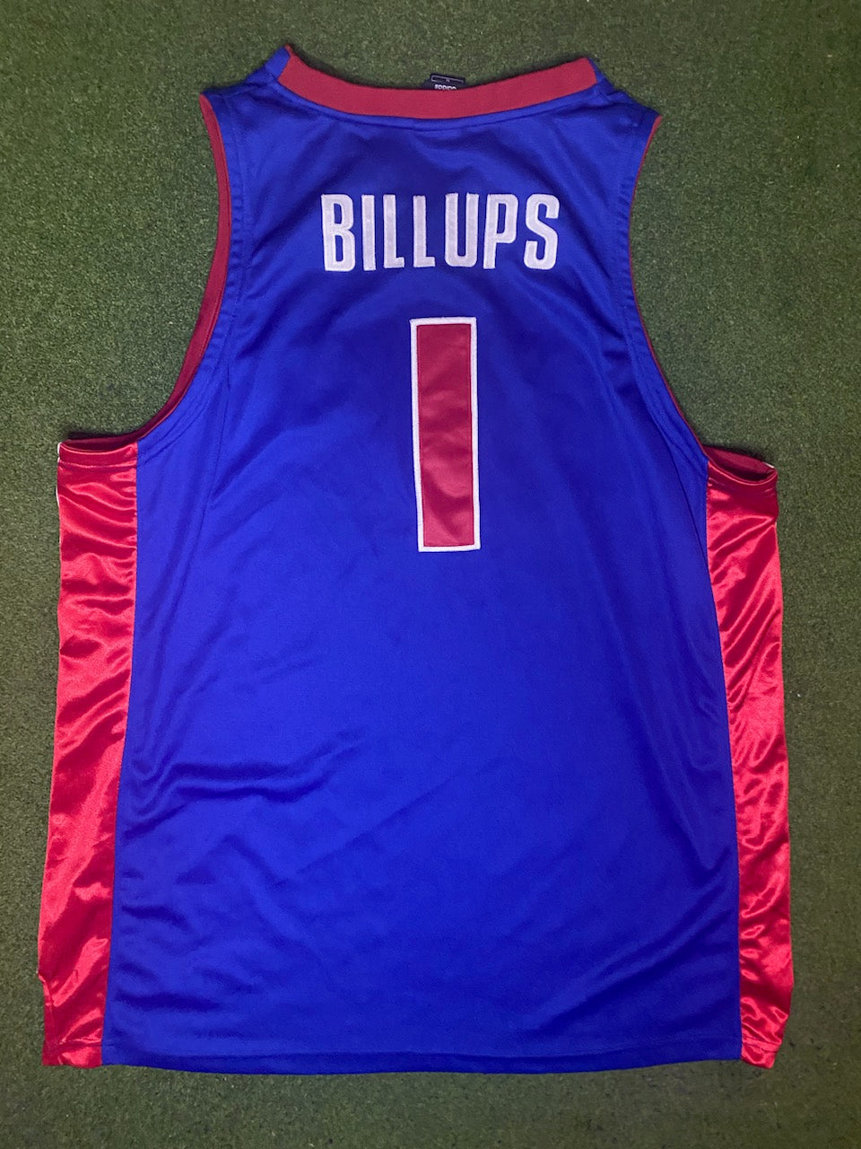 00s Detroit Pistons - Chauncey Billups #1 - Adidas Authentic Stitched - Vintage NBA Jersey (54) 