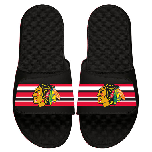 Chicago Blackhawks Stripes Slides