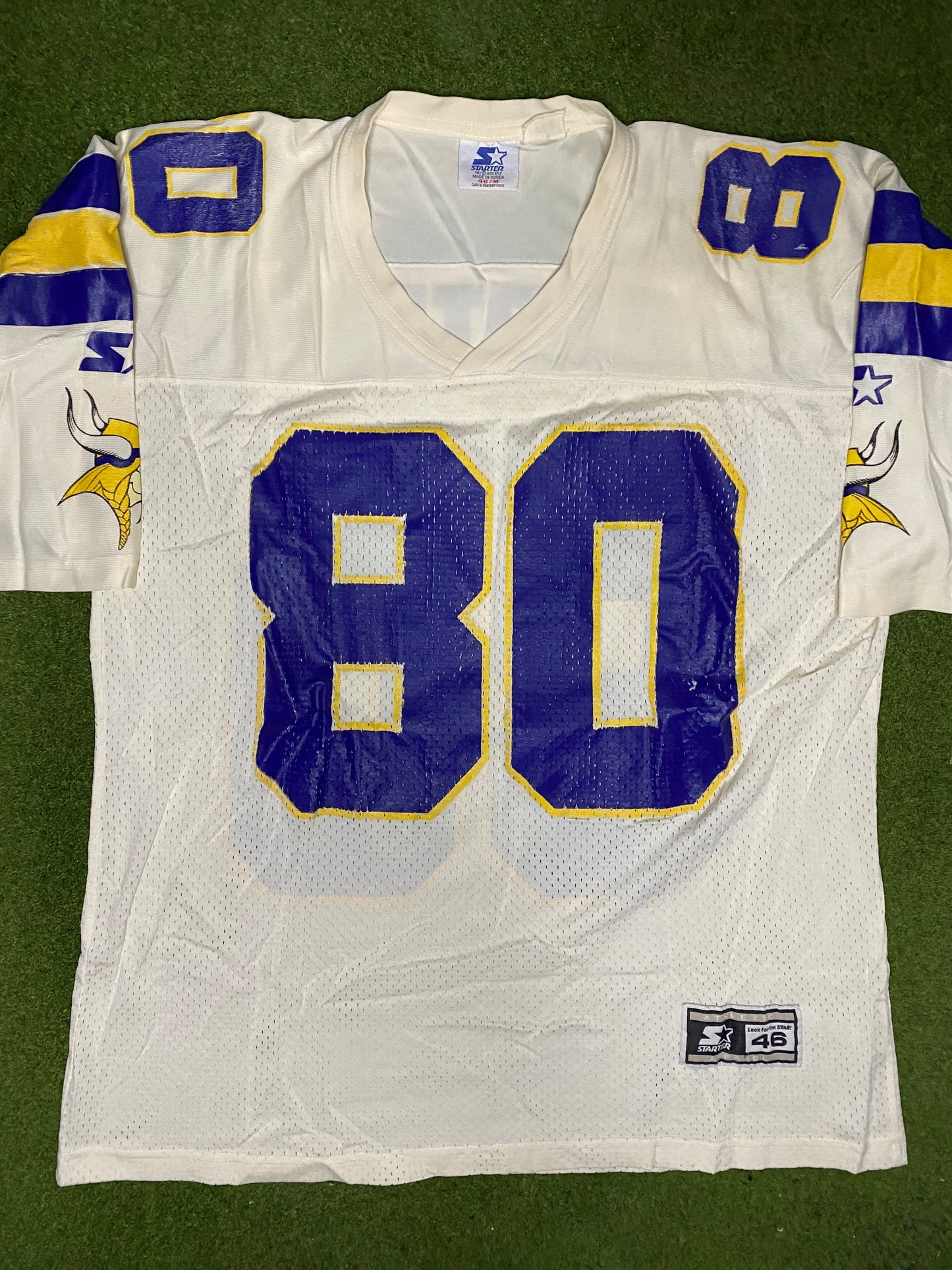 90s Minnesota Vikings - Chris Carter #80 - Starter - Vintage NFL Jersey (46) Gametime Vintage