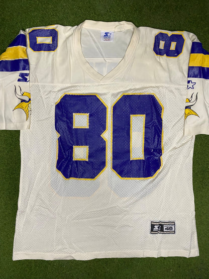 90s Minnesota Vikings - Chris Carter #80 - Starter - Vintage NFL Jersey (46)