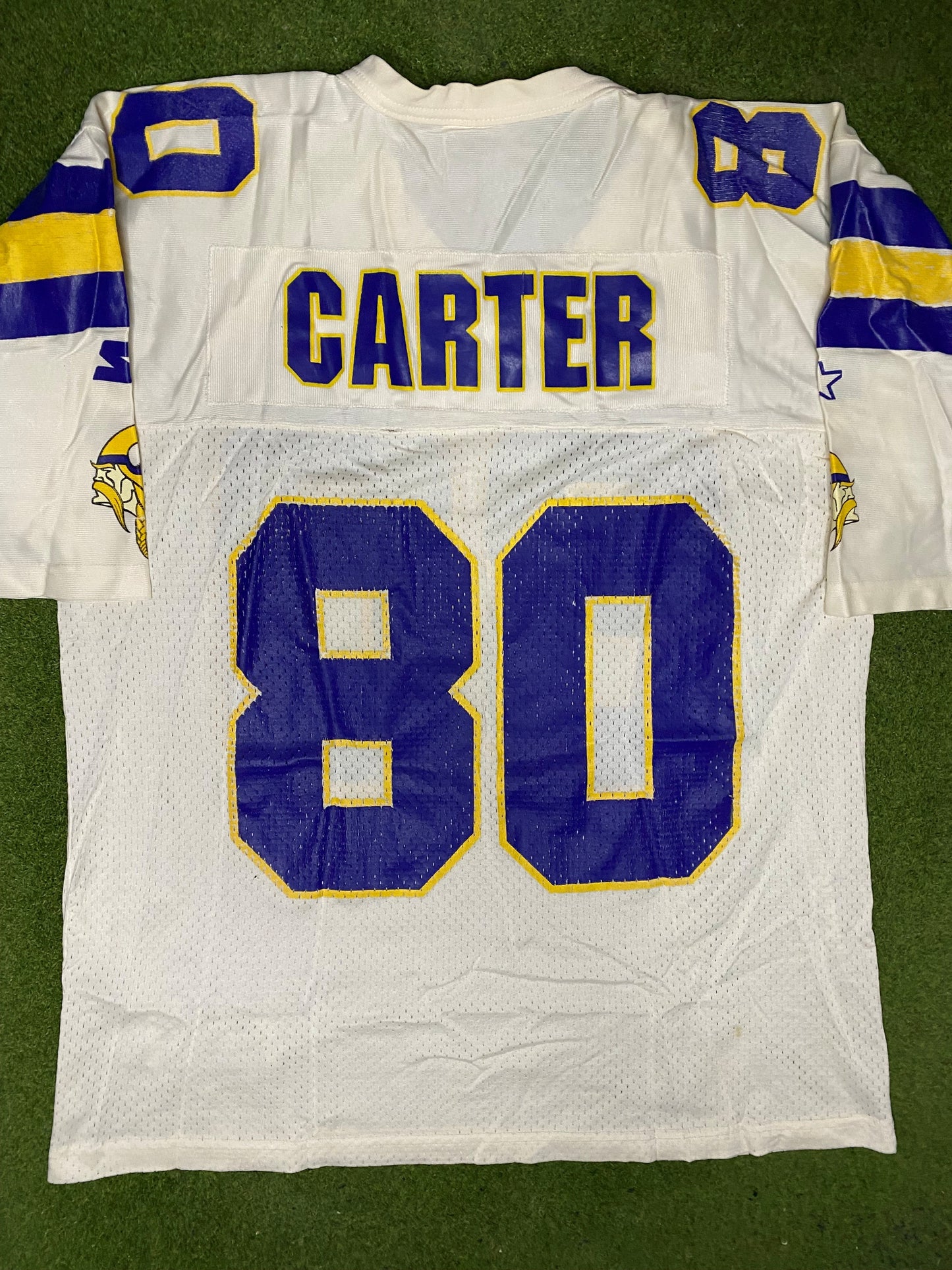 90s Minnesota Vikings - Chris Carter #80 - Starter - Vintage NFL Jersey (46) Gametime Vintage