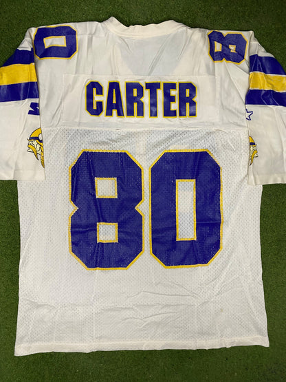 90s Minnesota Vikings - Chris Carter #80 - Starter - Vintage NFL Jersey (46)