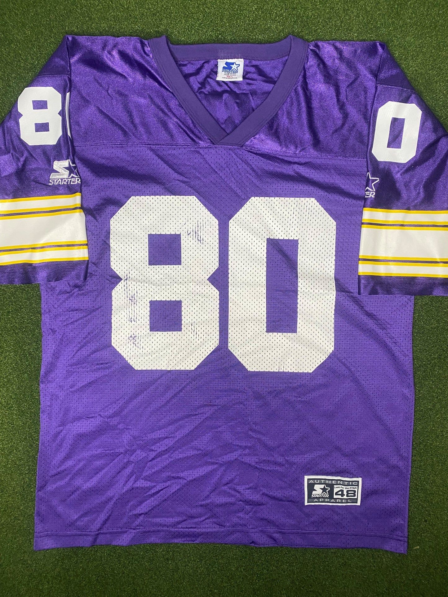 1990-2001 Minnesota Vikings - Chris Carter #80 - Vintage NFL Jersey (48)