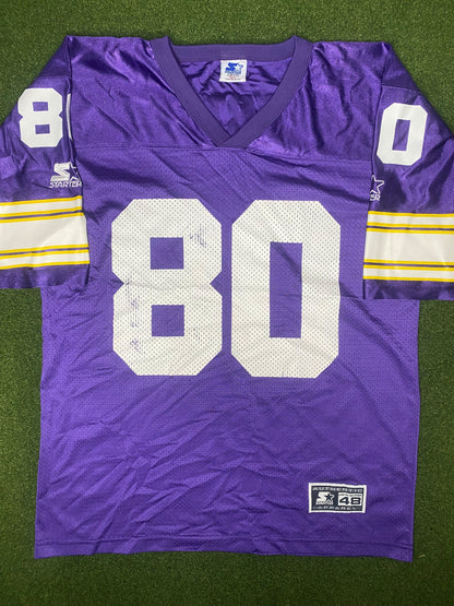 1990-2001 Minnesota Vikings - Chris Carter #80 - Vintage NFL Jersey (48)