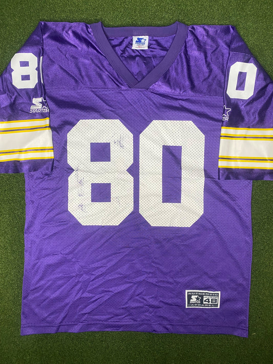 1990-2001 Minnesota Vikings - Chris Carter #80 - Vintage NFL Jersey (48)