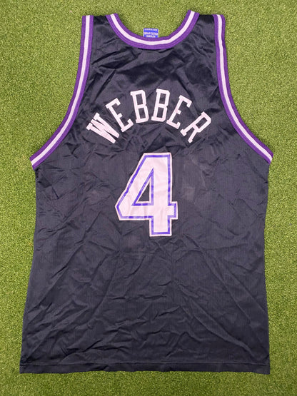1998-2001 Sacramento Kings - Chris Webber #4 - Vintage NBA Jersey (44)